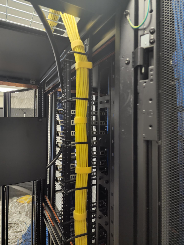 CAT-6 Cabling Installation into Rack